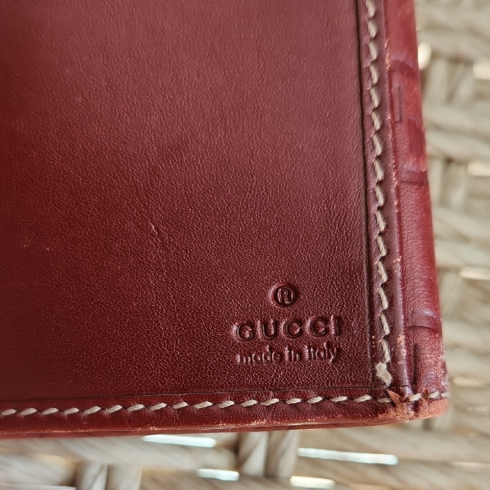 Gucci Vintage Burgundy Leather Wallet - Picture 6 of 17